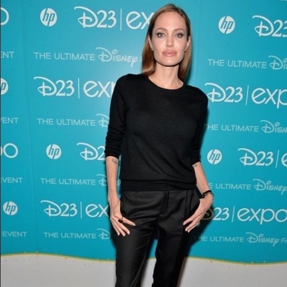 Saint Laurent Pointed Cap Toe Mid Heel Boots with Gold Accent Size 39.5 - Picture 15 of 16